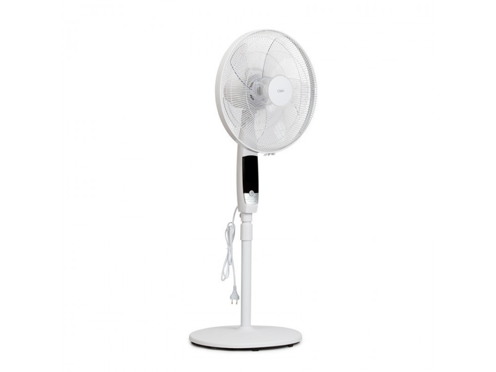 Osio OSF-9010 3-Speed ​​Floor Fan 16”, 50W, with Display & Remote Control, White