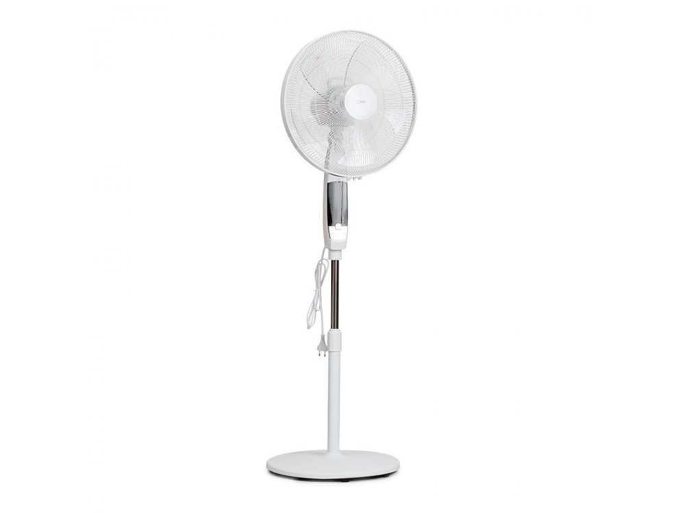 Osio OSF-9010 3-Speed ​​Floor Fan 16”, 50W, with Display & Remote Control, White