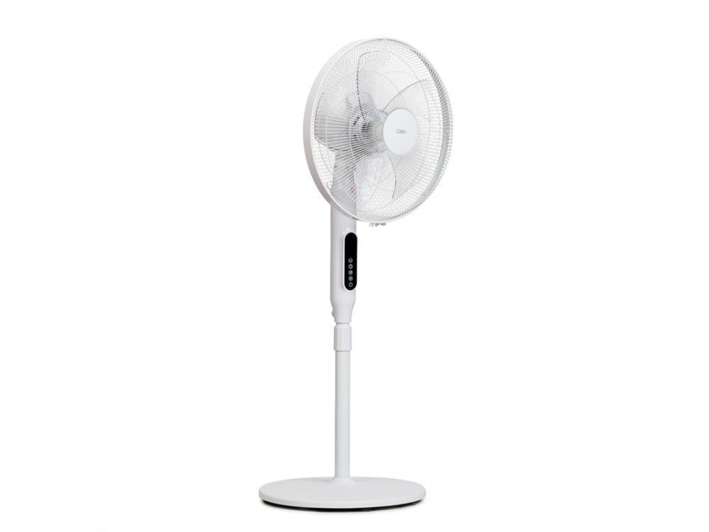 Osio OSF-9015 Silent Floor Fan 24 Speeds 24W, 16” with BLDC Motor, Display & Remote Control, White