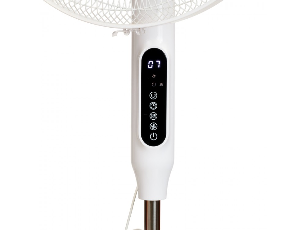 Osio OSF-9015 Silent Floor Fan 24 Speeds 24W, 16” with BLDC Motor, Display & Remote Control, White