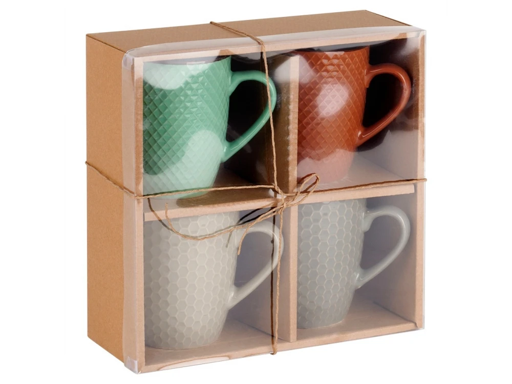 Vilde Premium Mugs Ceramic, Ceramic Mugs set of 4pcs 400ml