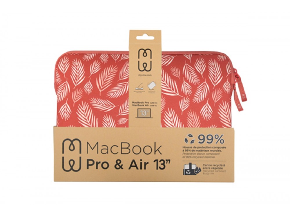 MW Basics ²Life Sleeve/Case Macbook Pro & Air 14" / Laptop DELL XPS / HP / Surface, Botanic Red