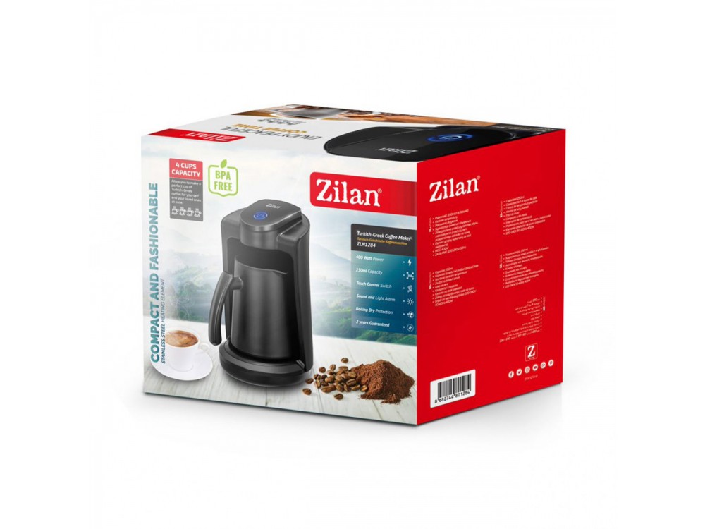 Zilan ZLN1284 Greek Coffee Maker with 250ml Capacity, Black