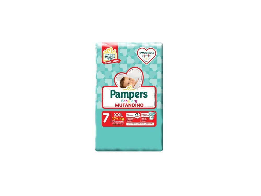 Pampers Baby-Dry Πάνες Βρακάκι XXL Pants No. 7 για 17+kg, Συσκευασία 13τμχ