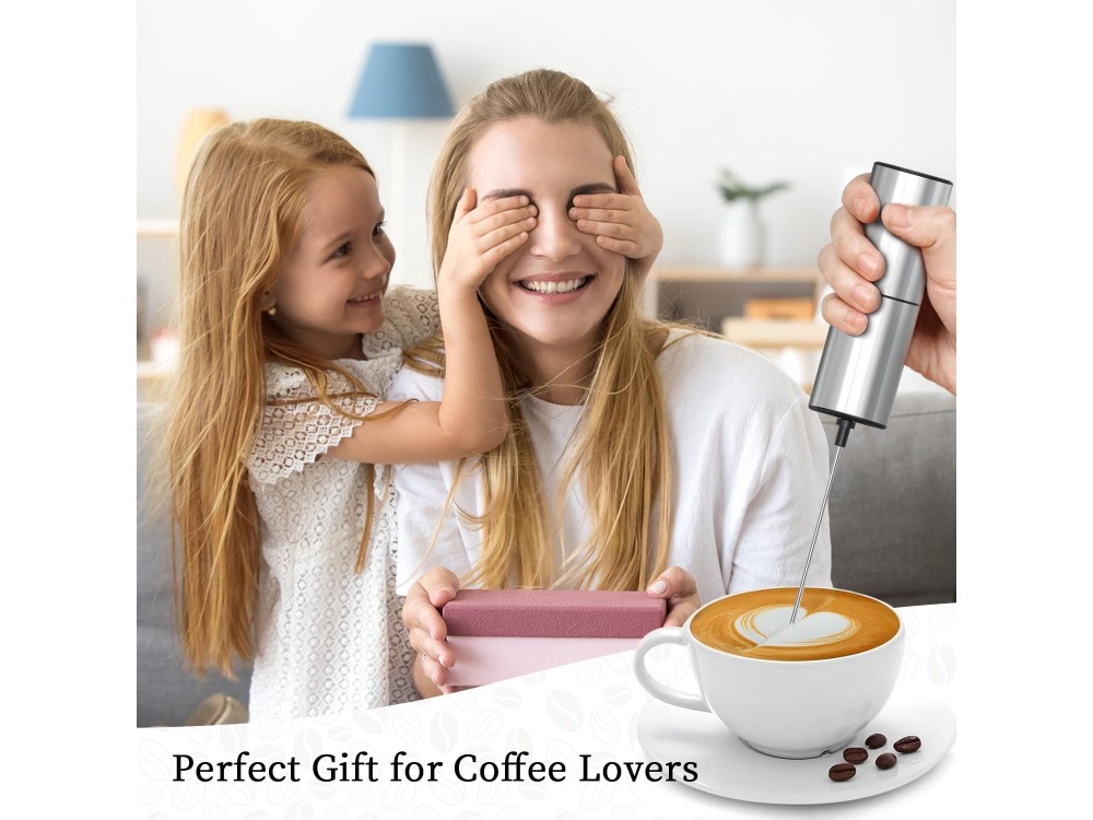 AJ Milk Frother, Συσκευή για Αφρόγαλα & Φραπεδιέρα Χειρός, Μπαταρίας