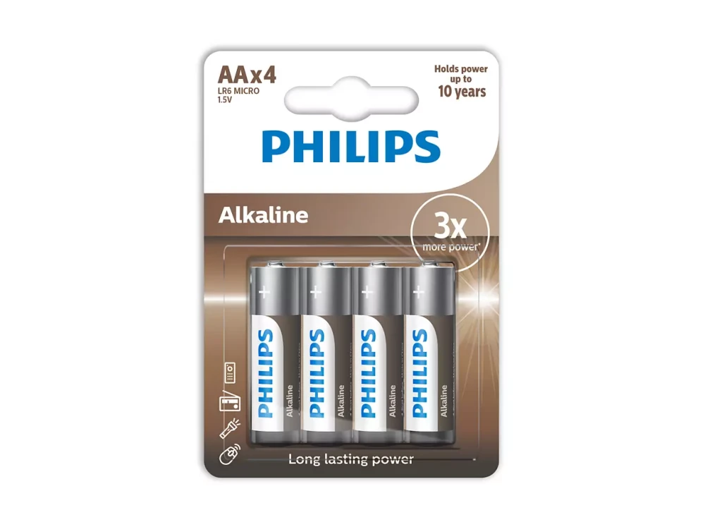 Philips AA Long Lasting Power Αλκαλικές Μπαταρίες 1.5V LR6, 4τμχ.
