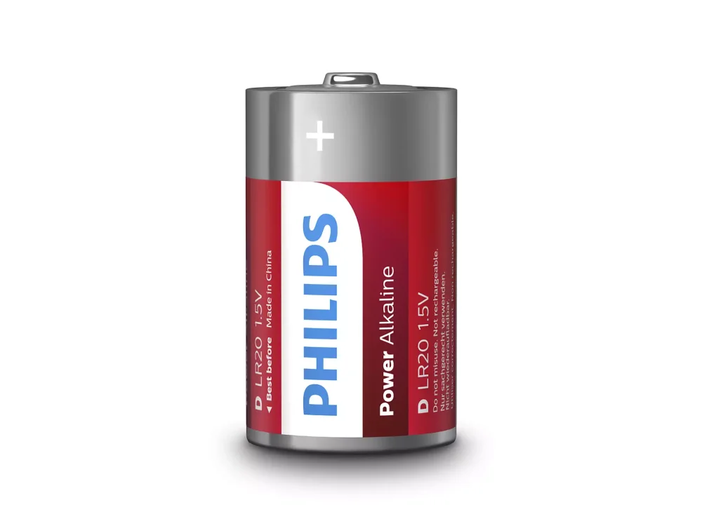 Philips D Power Αλκαλικές Μπαταρίες 1,5V LR20, 2 Τμχ.