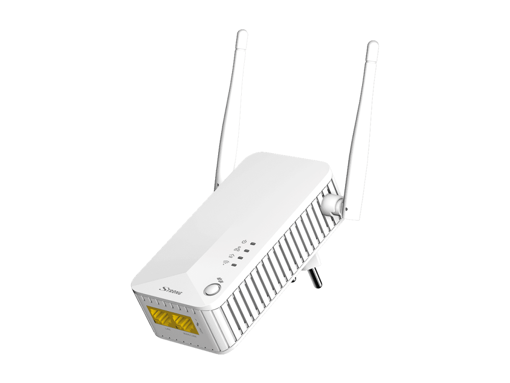 Strong Powerline Wi-Fi 500 Kit, Powerline Dual, for wired WiFi Connection, Passthrough Plug και Ethernet Port