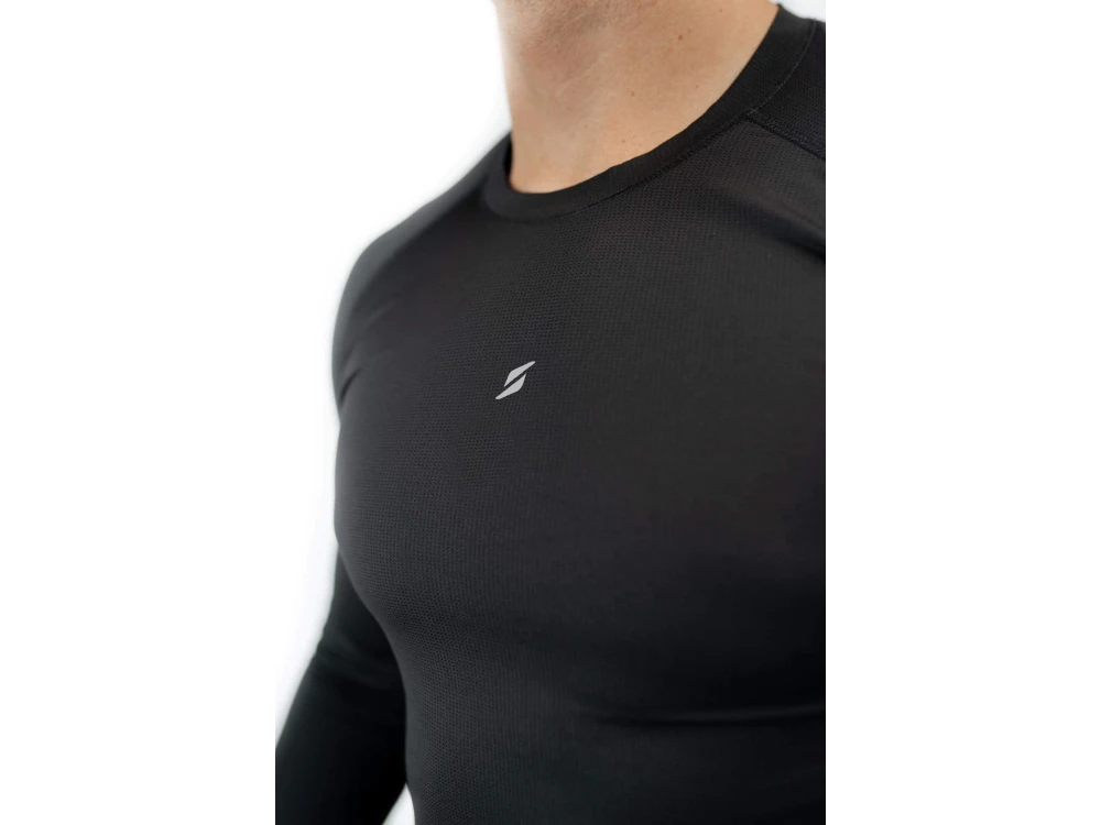 Stryve Prime Training Longsleeve Men, Μακρυμάνικο Ανδρικό Αθλητικό T-shirt | All Black