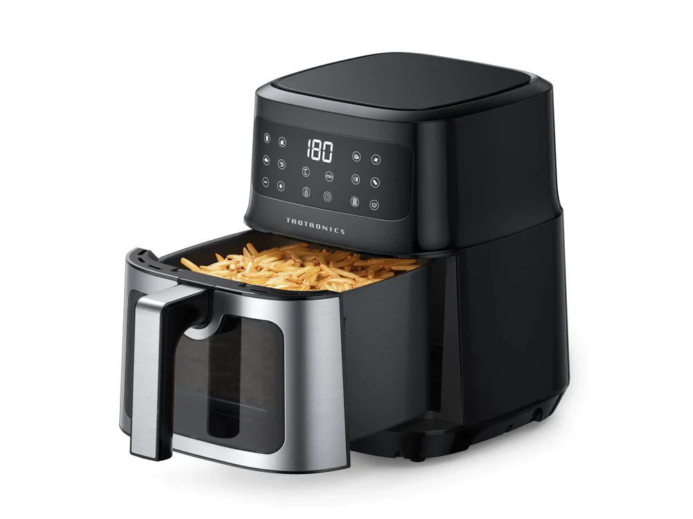 TaoTronics Air Fryer, Φριτέζα Αέρος XL 5lt για Υγιεινό Μαγείρεμα, 1200W, Touch Control με 8 Preset Menus - TT-AF011