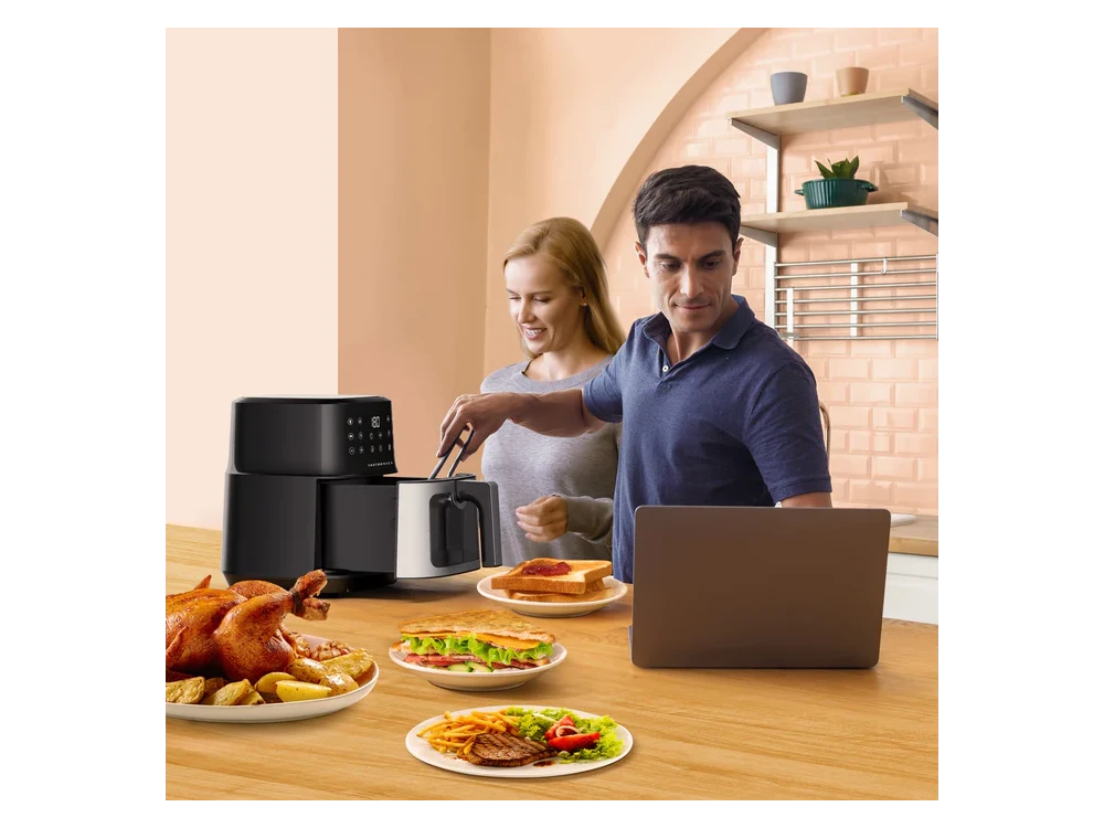 TaoTronics Air Fryer, Φριτέζα Αέρος XL 5lt για Υγιεινό Μαγείρεμα, 1200W, Touch Control με 8 Preset Menus - TT-AF011