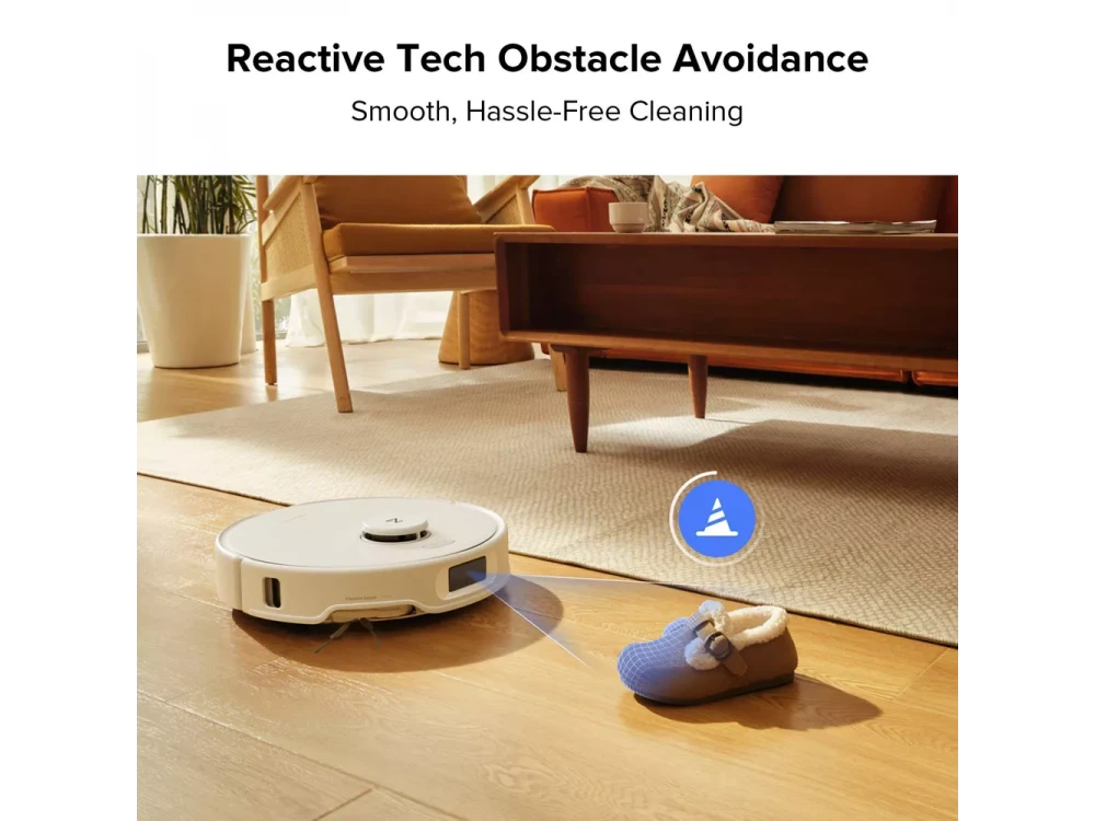 Roborock Q Revo Curv 5A1 Smart Robot Vacuum / Mopping Cleaner, 17,000Pa, & Auto Mop Lifting, White