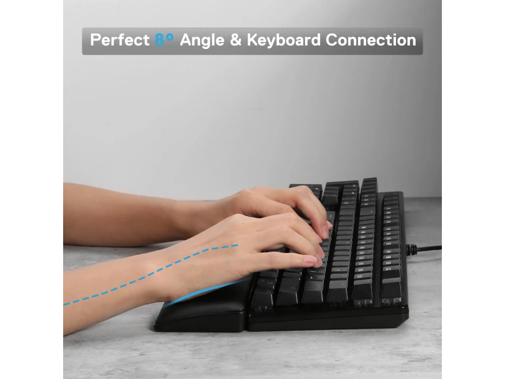 Redragon P036 METEOR M Keyboard Wrist Rest 80% for Tenkeyless Keyboards, with Ergonomic Soft Memory Foam, Black