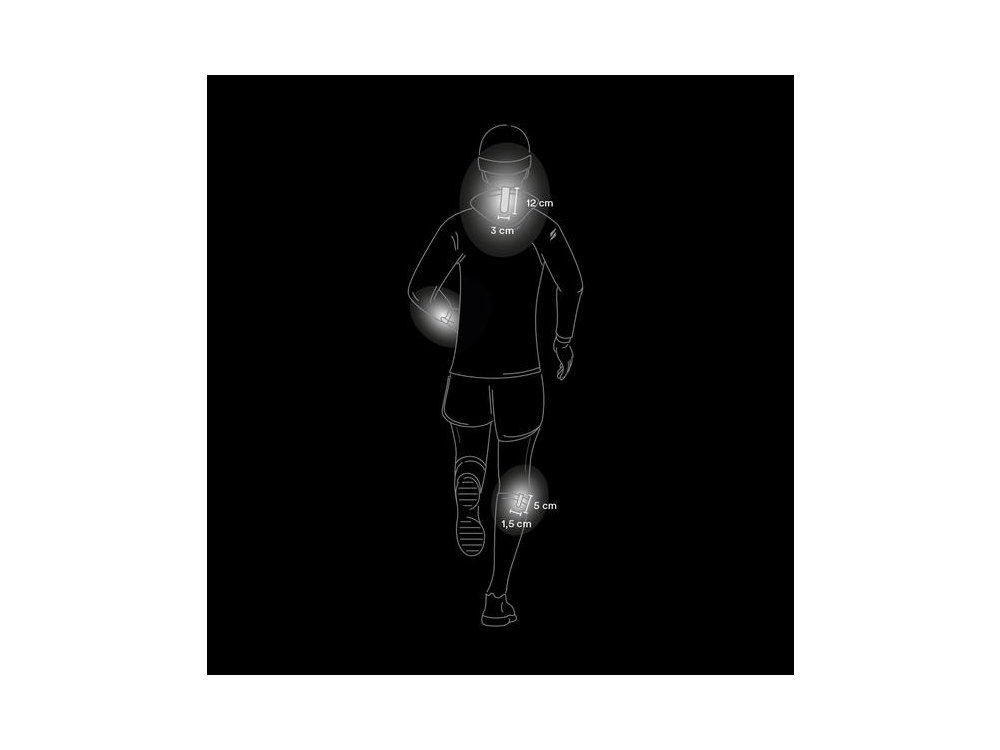 Stryve Reflector Clips, Κλιπ Αντανάκλασης Φωτός για Νυχτερινή Άσκηση - M, Σετ των 3 (2 Mini & 1 Large)
