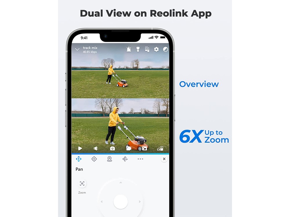 Reolink TrackMix Smart WiFi Ασύρματη Κάμερα Παρακολούθησης 2K, Pan/Tilt/Zoom με Αμφίδρομη Επικοινωνία & Φακό 2.88mm