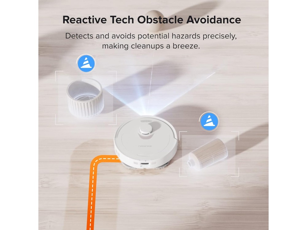 Roborock Q Revo Smart Robot Vacuum / Mopping Cleaner με Λειτουργία Σφουγγαρίσματος, 5500Pa, & Auto Mop Lifting, White