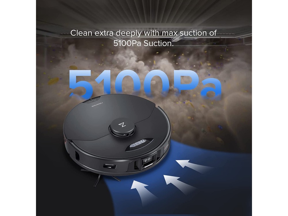 Roborock S7MaxV Ultra Robot Vacuum and Sonic Mop with Empty Wash Fill Dock, Auto Mop Washing, Self-Emptying, Self-Refilling, ReactiveAI 2.0 Obstacle Avoidance, 5100Pa Suction