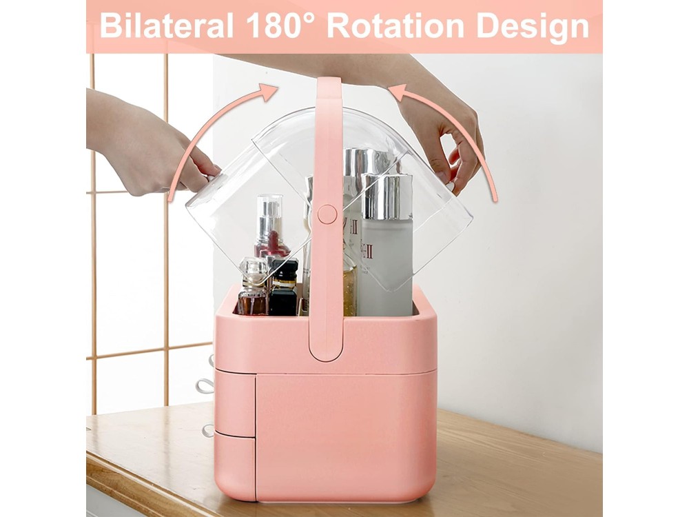 AJ Cosmetics & Jewelry Storage Box, Oργανωτής Κοσμημάτων & Καλλυντικών, 34x26, Light Peach