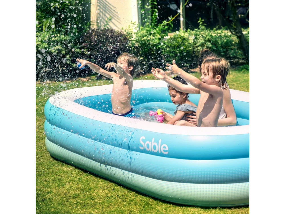 Sable Inflatable Pool, Πισίνα Φουσκωτή Family Size 240x148x58, Γαλάζια
