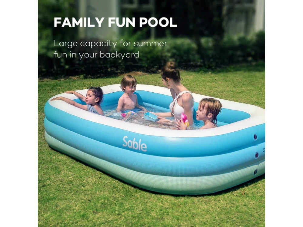Sable Inflatable Pool, Πισίνα Φουσκωτή Family Size 240x148x58, Γαλάζια