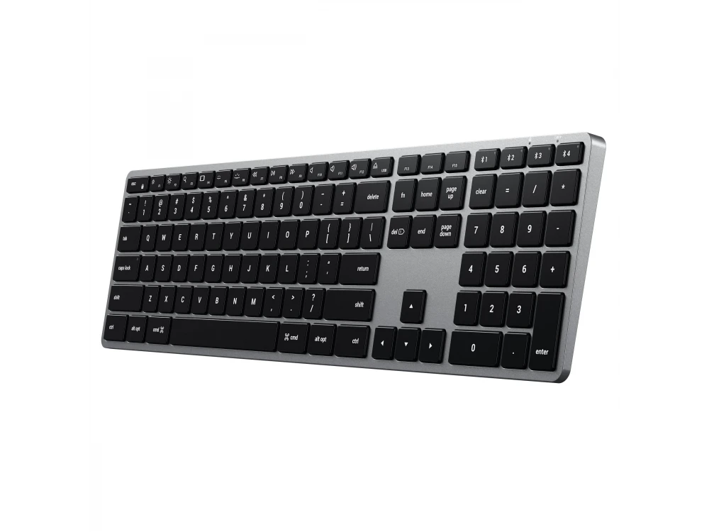 Satechi Slim X3 Backlit, Aluminum Keyboard (MAC Layout), Bluetooth Connection, with 10 Brightness Levels, Space Gray