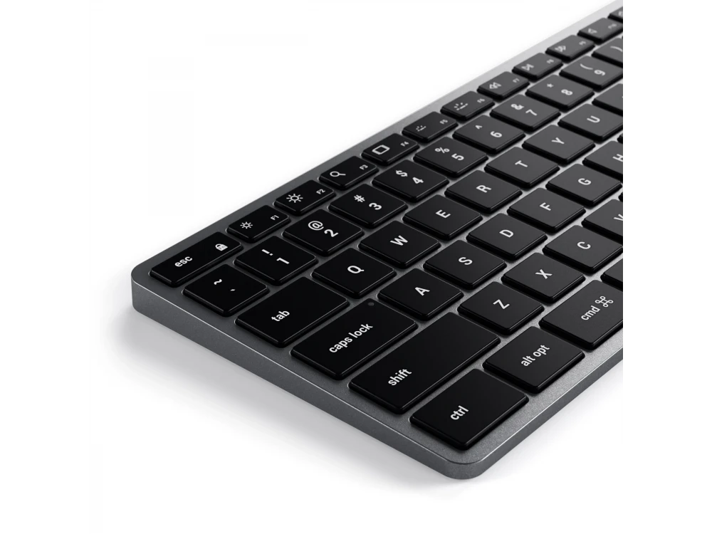 Satechi Slim X3 Backlit, Aluminum Keyboard (MAC Layout), Bluetooth Connection, with 10 Brightness Levels, Space Gray