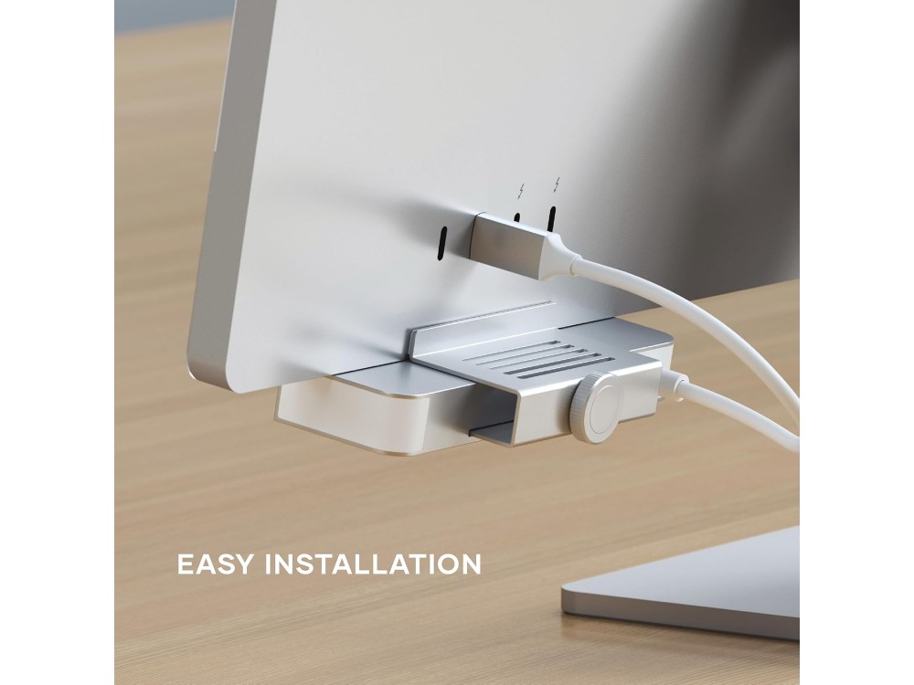 Satechi USB-C Clamp για iMac 24-inch 2021-2027 & Apple Studio Display Data Hub USB-C 5Gbps + USB-A 5Gbps*3 + Micro/SD Reader