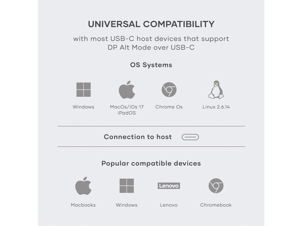 Satechi USB-C to HDMI 8K@60Hz Adapter 2m. Cable with Nylon Weave (Thunderbolt / HDMI 2.1), Space Gray
