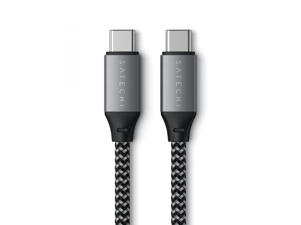 Satechi USB-C to USB-C Cable 2m, with Nylon Weave 100W, Space Gray
