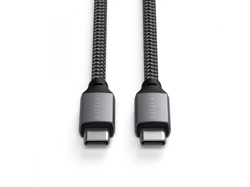 Satechi USB-C to USB-C Cable 2m, with Nylon Weave 100W, Space Gray