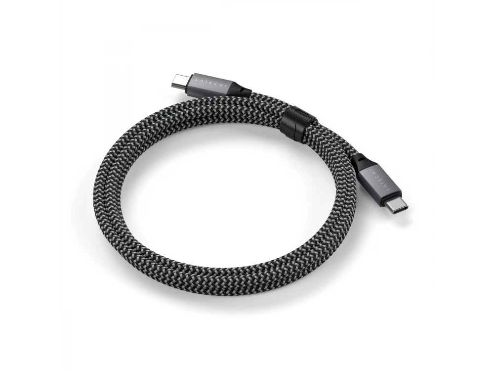 Satechi USB-C to USB-C Cable 2m, with Nylon Weave 100W, Space Gray