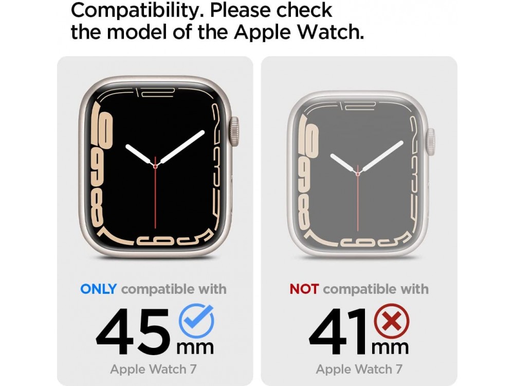 Spigen Apple Watch 7 (45mm) Thin Fit Θήκη, Metallic Red