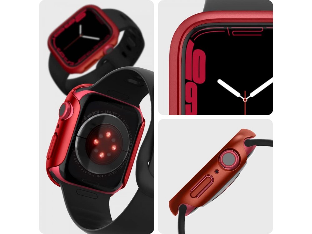 Spigen Apple Watch 7 (45mm) Thin Fit Θήκη, Metallic Red