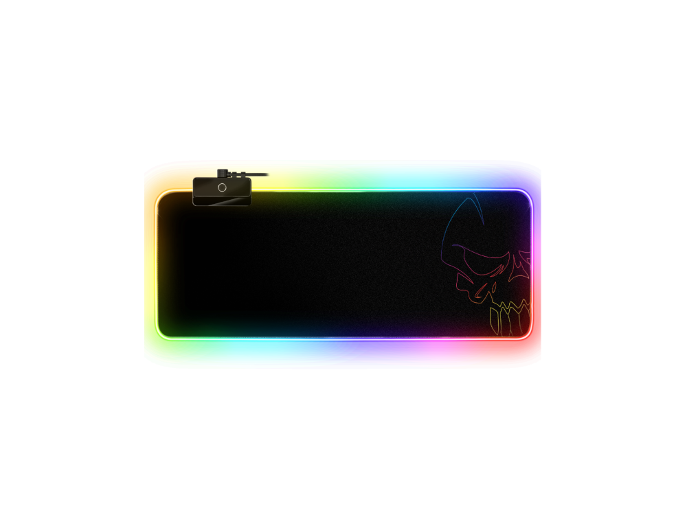 Spirit of Gamer RGB Gaming Mouse Pad XXL (86x33cm) with RGB Lighting - Black