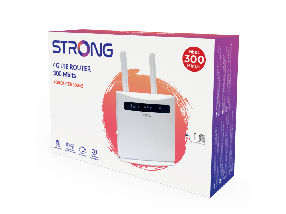 Strong 4G LTE Router 300 v2, Wireless 4G Mobile Router with Ethernet Port