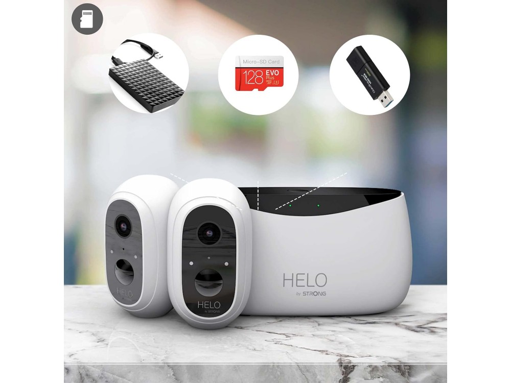 Strong Helo Add-on Camera Full HD, Ασύρματη & Αδιάβροχη, Εσωτερικού / Εξωτερικού Χώρου, με Night Vision για χρήση με Helo Κέντρο