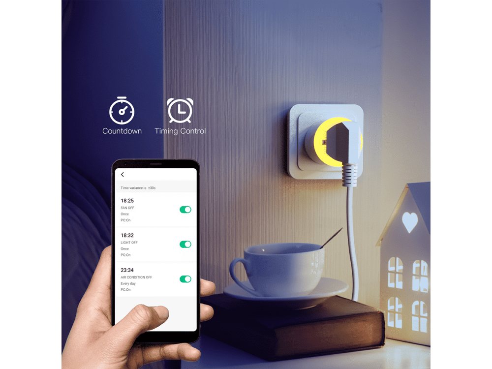 Strong Helo Έξυπνη Πρίζα Wi-FI ΚΙΤ των 3 με 2*Helo Plug + 1*Helo Plug with RGB LED  compatible with Alexa & Google, ( It doesn't need Hub)