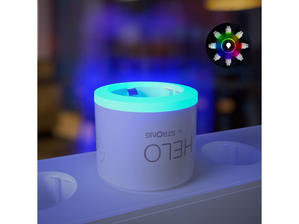 Strong Helo Έξυπνη Πρίζα Wi-FI ΚΙΤ των 3 με 2*Helo Plug + 1*Helo Plug with RGB LED  compatible with Alexa & Google, ( It doesn't need Hub)