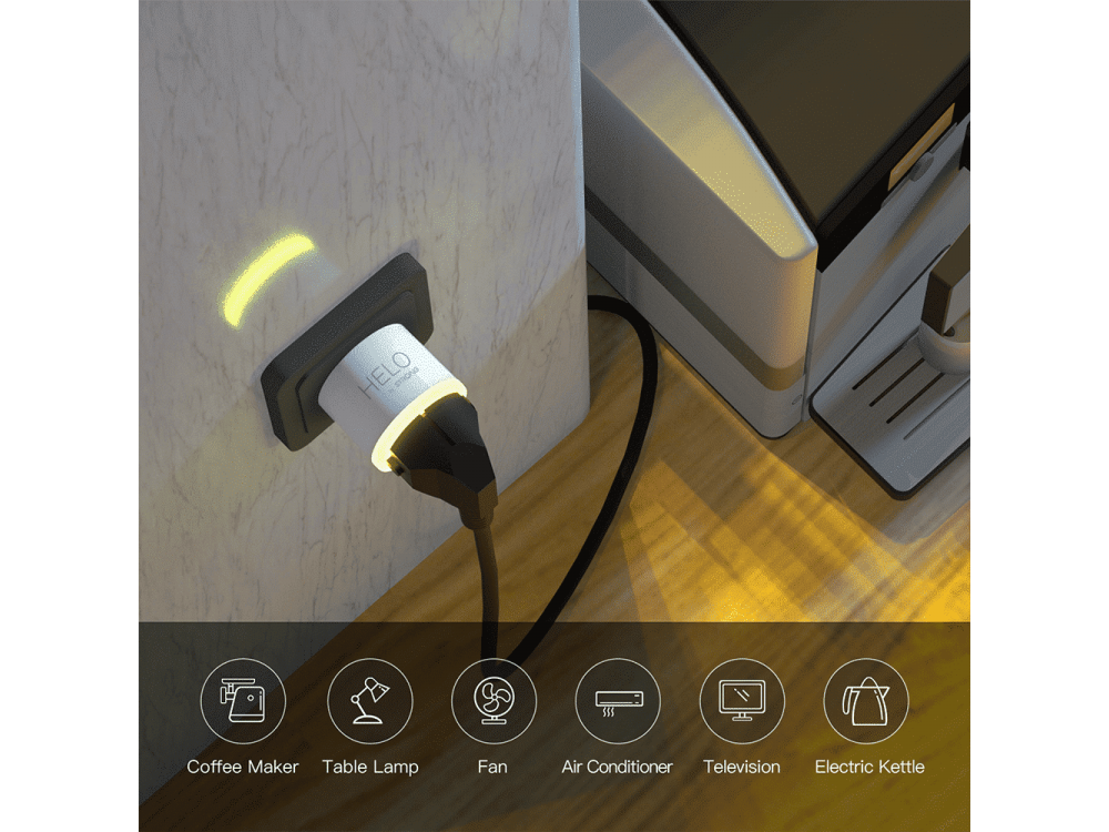 Strong Helo Έξυπνη Πρίζα Wi-FI ΚΙΤ των 3 με 2*Helo Plug + 1*Helo Plug with RGB LED  compatible with Alexa & Google, ( It doesn't need Hub)