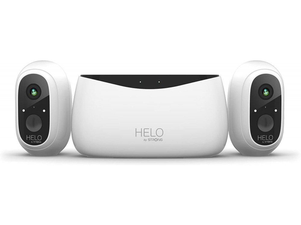 Strong Helo KIT 2 Wireless Cameras 2K with Center, Full HD with Night Vision Function, Motion Detection & App Control