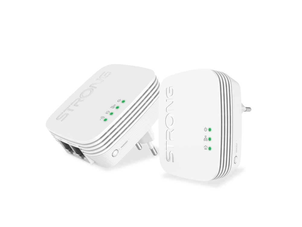Strong Powerline 600 Duo WiFi Mini, Powerline Διπλό για Ενσύρματη Σύνδεση με WiFi & 2 Θύρες Ethernet