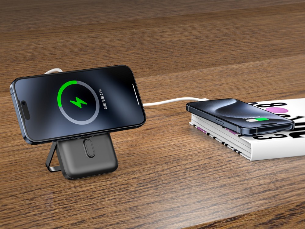 Swissten 10K Μαγνητικό Power Bank 10.000mAh Qi2 Certified 15W MagSafe iPhone, Black