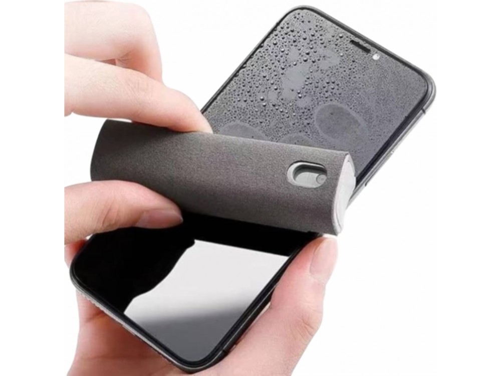 Swissten 2-in-1 Screen Cleaner 10ml Microfiber Cloth, Grey