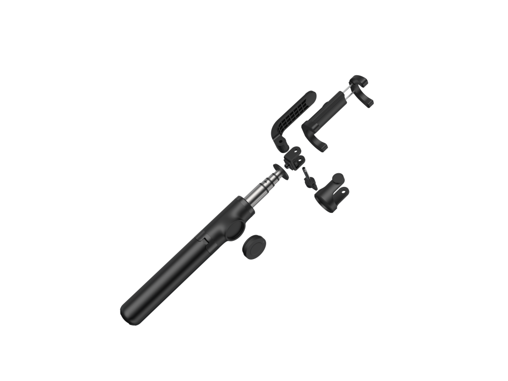 Swissten Aluminum Tripod Pro Bluetooth Selfie Stick & Τρίποδο με Remote, 21-64cm Επεκτεινόμενο Wireless για Smartphone & GoPro