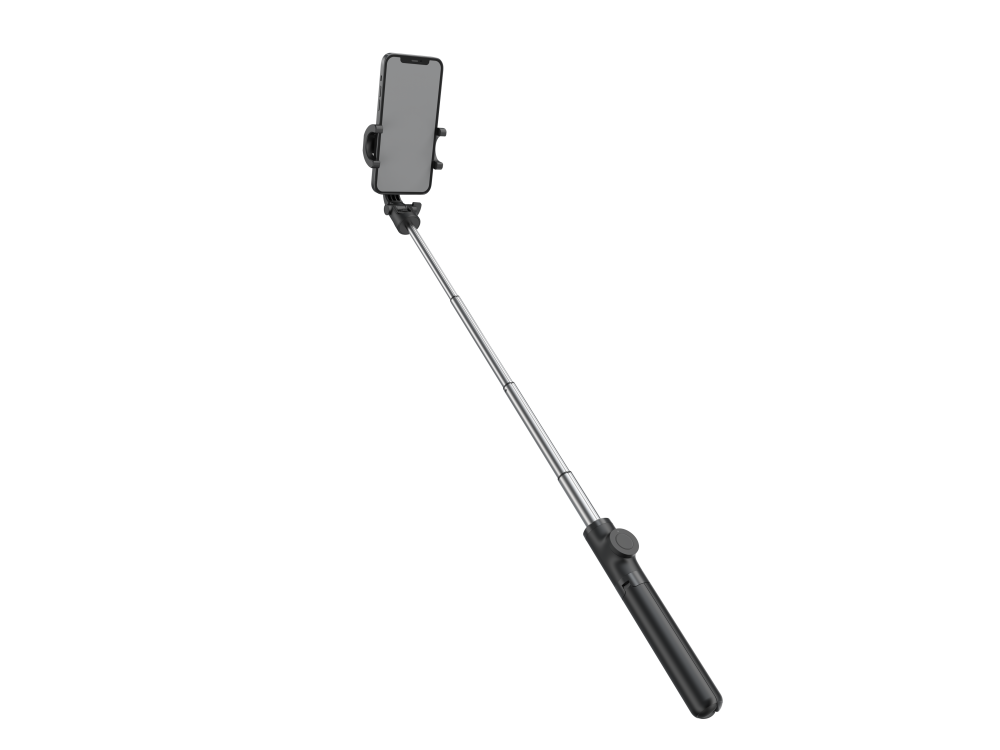 Swissten Aluminum Tripod Pro Bluetooth Selfie Stick & Τρίποδο με Remote, 21-64cm Επεκτεινόμενο Wireless για Smartphone & GoPro