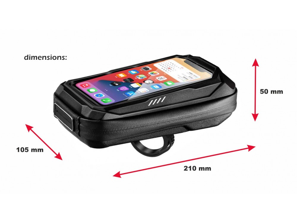 Swissten Bike Bag, Bicycle Frame Bag with Smartphone Case & Waterproof Cover