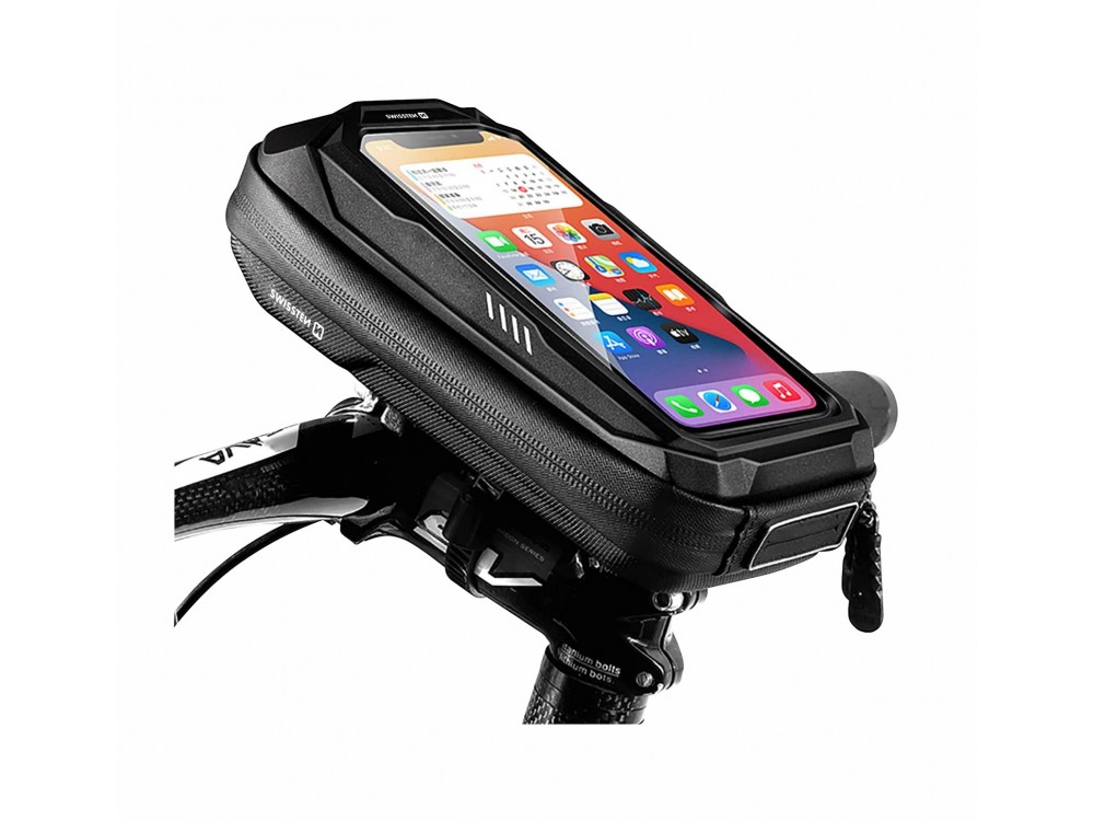 Swissten Bike Bag, Bicycle Frame Bag with Smartphone Case & Waterproof Cover