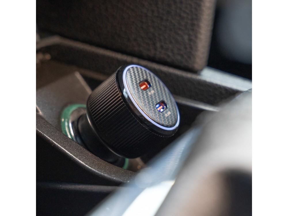 Swissten Car Charger, Φορτιστής Αυτοκινήτου 20W με PD3.0 με 2 Θύρες USB-C + Καλώδιο Type-C, Black