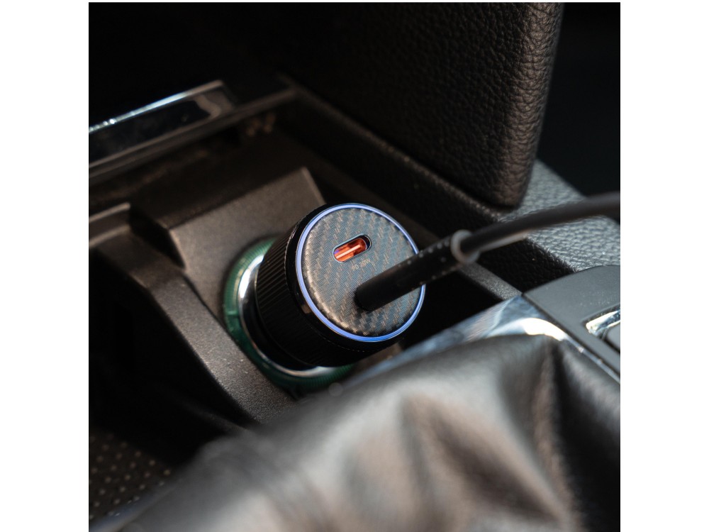 Swissten Car Charger, Φορτιστής Αυτοκινήτου 20W με PD3.0 με 2 Θύρες USB-C + Καλώδιο Type-C, Black