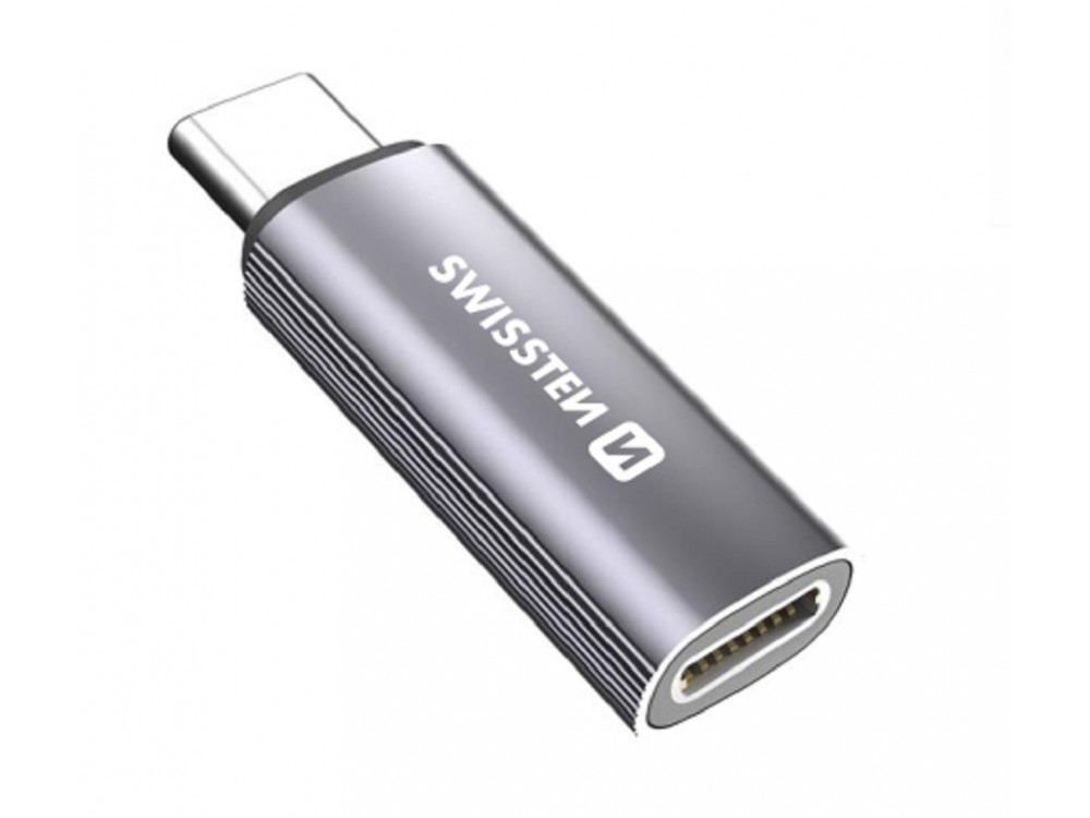 Swissten Charging Adapter USB-C Male σε Lightning Female, Space Grey